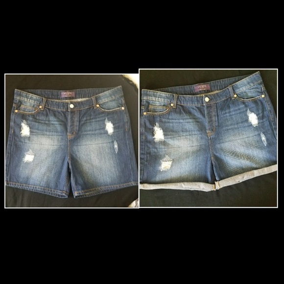 VIOLETA JEAN SHORTS SIZE 14 - Picture 2 of 8